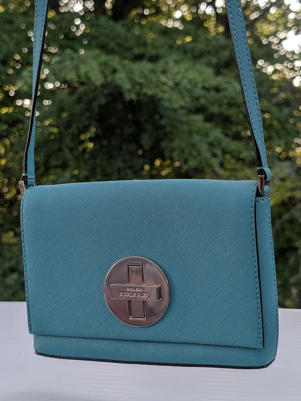 kate spade Teal Crossbody Bag with Turn-Lock Accent